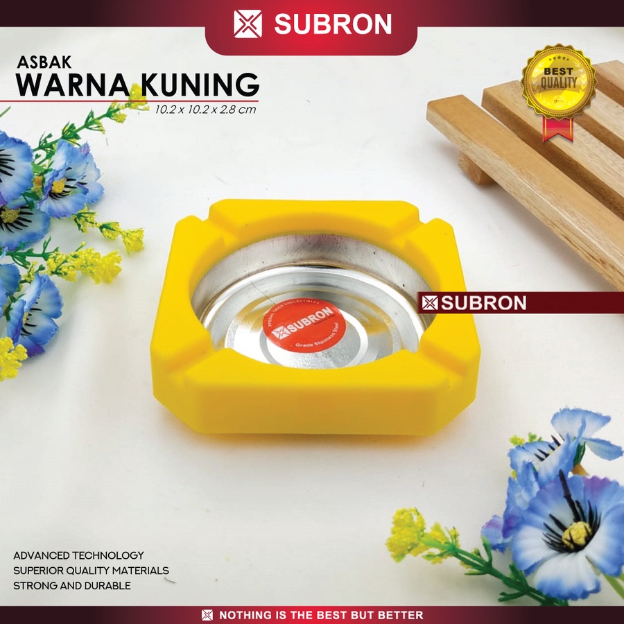 Asbak Persegi Warna Stainless - SUBRON