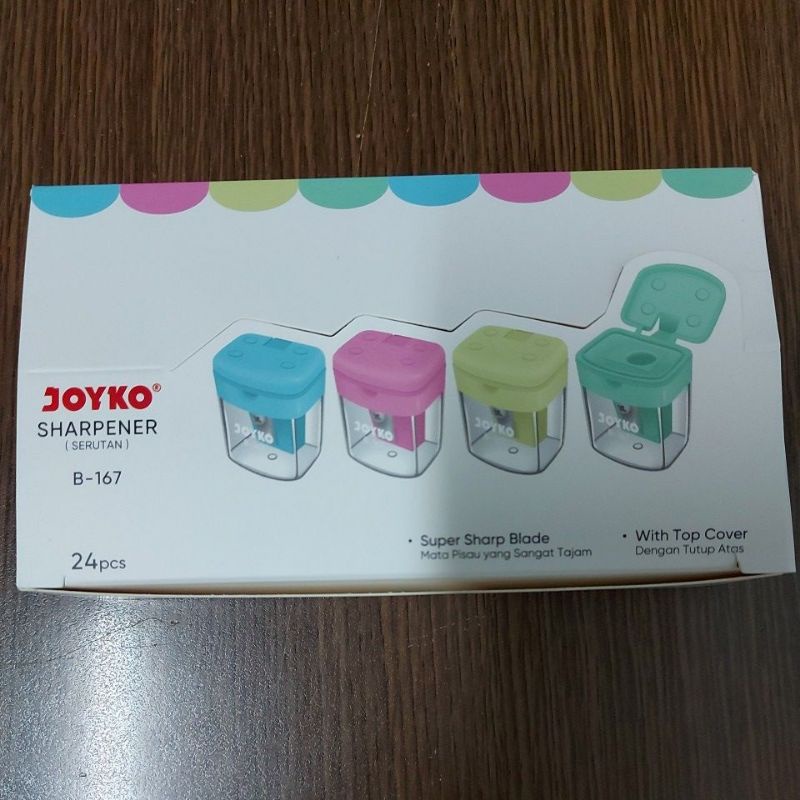 

serutan pencil joyko B-167 ( 1box isi 24 pcs)