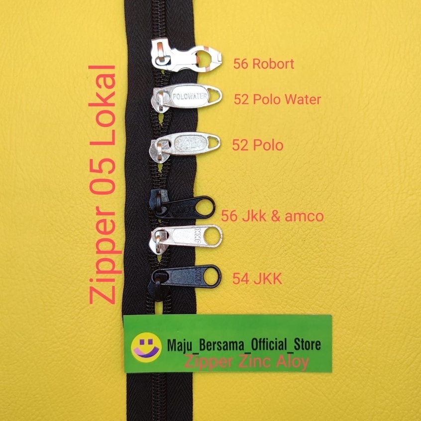 Zipper Zinc Aloy - Kp.Resleting no.05 Variasi 001 ( Import + Lokal ) SK1