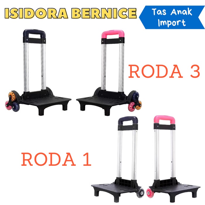 Tas Koper Trolley Troli Lipat Roda 3 Roda 6 Roda 2 Untuk Tas Sekolah Anak