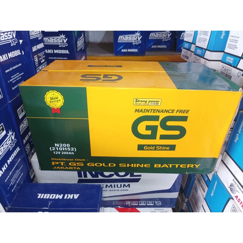 Jual AKI KERING N200 12V 200AH 190H52 GENSET KAPAL BUS GS MF | Shopee