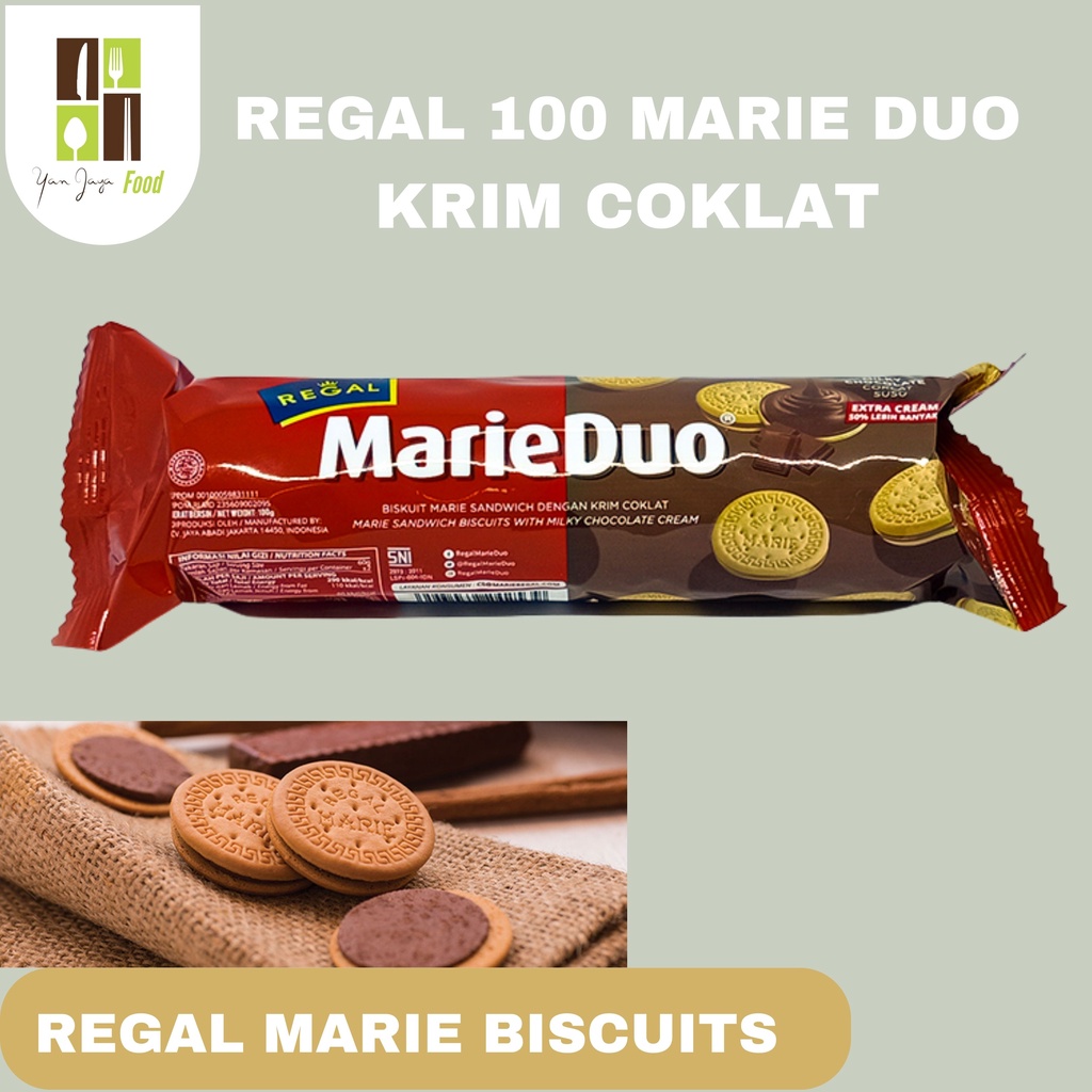 Regal Marie Biskuit RS100 [Krim Coklat/Krim Kacang]