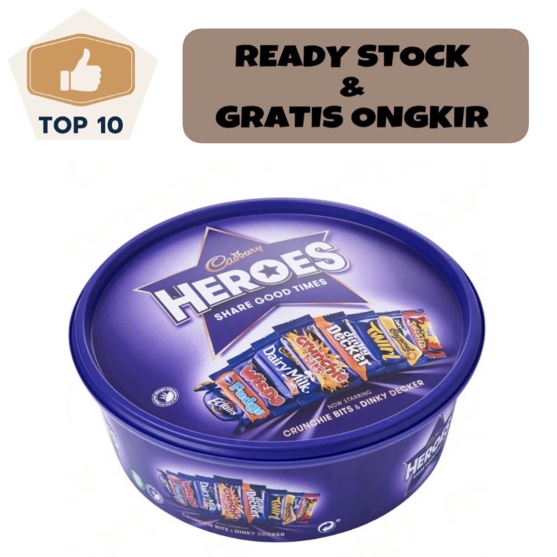 

Cadbury Dairy Milk Heroes Chocolate Tub - Christmas Special 660g - Special Natal