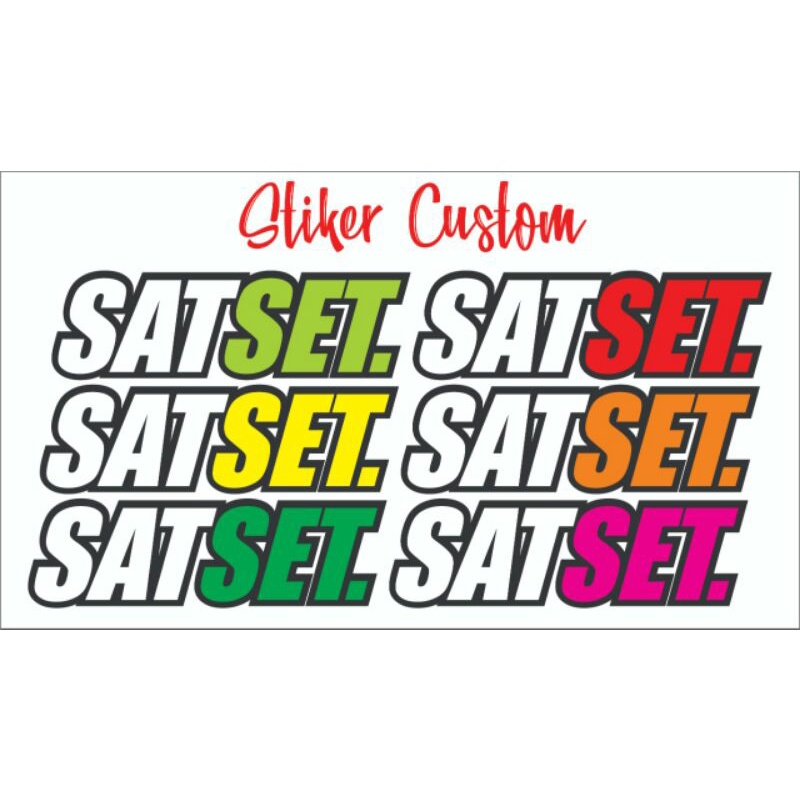 

Stiker Sticker viral SATSET custom Warna