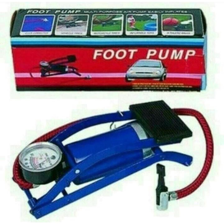 Pompa Injak Kaki Foot Pump Portable Ban Motor Mobil Sepeda Bola