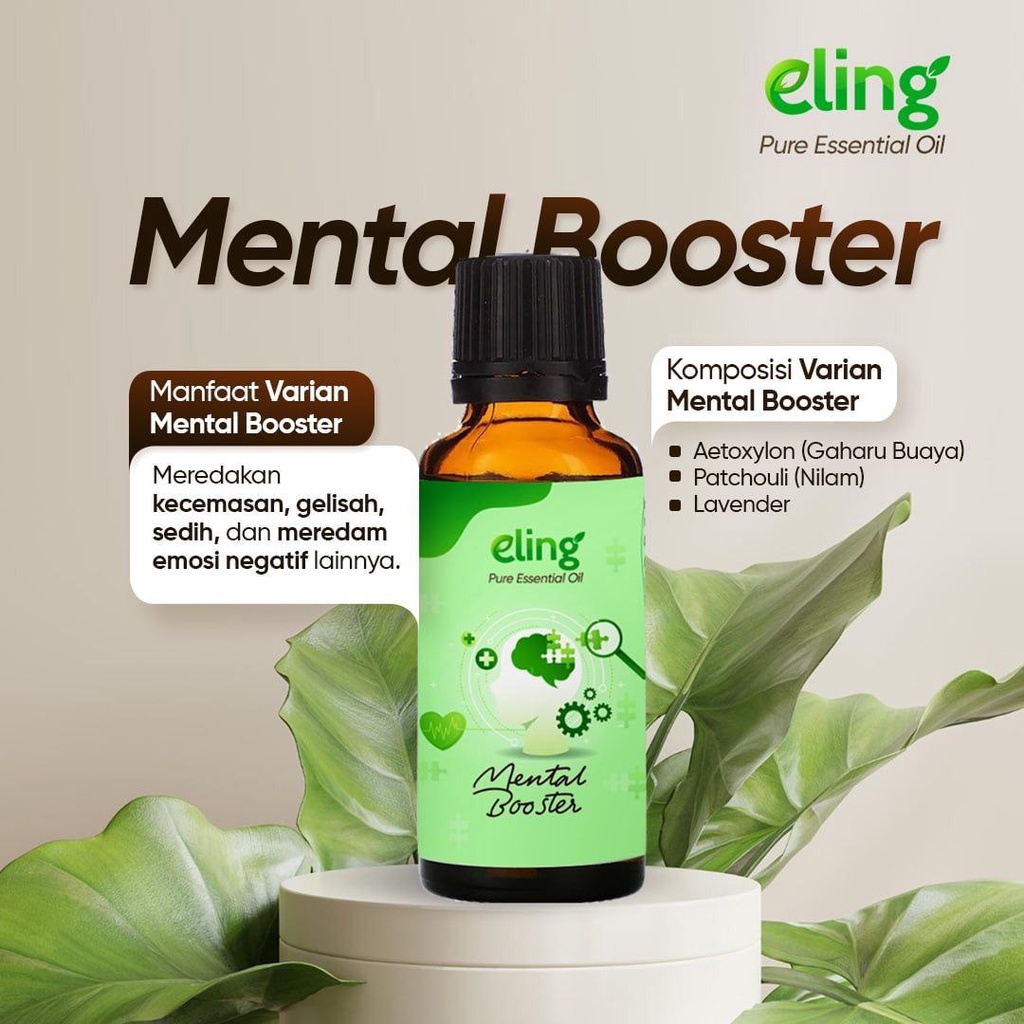 Eling Essential Oil Mental Booster 10 ml, Diffuser Aromatheraphy Minyak Esensial Lavender Obat Migrain dan  Epilepsi Menaikkan Mood Meredakan Kecemasan Menenangkan Perasaan