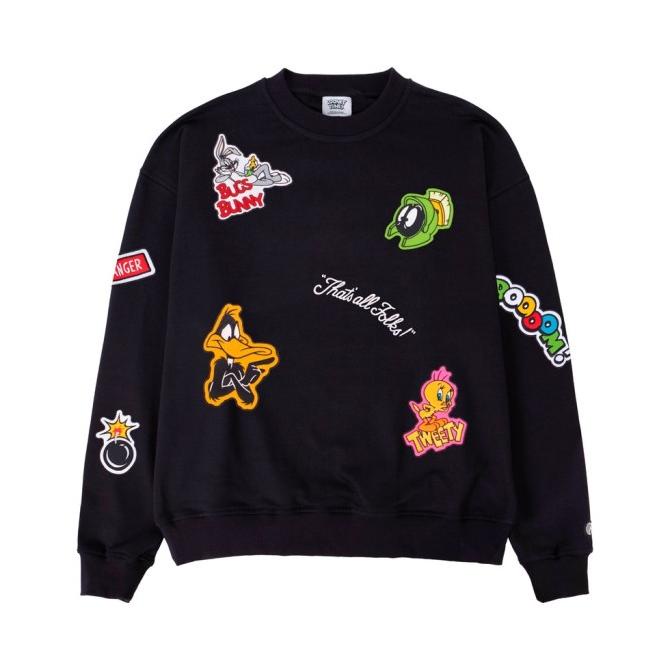 LOONEY TUNES BOOOM CREWNECK - BLACK