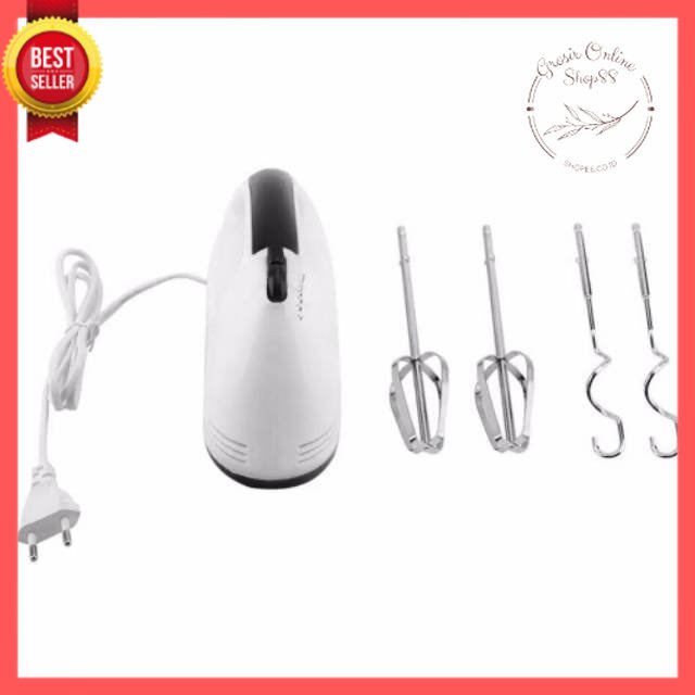 GOS B303 - Besar Hand Mixer, Pengaduk 7 Kecepatan Otomatis - Free 4 Buah Alat Pengocok / Mixer