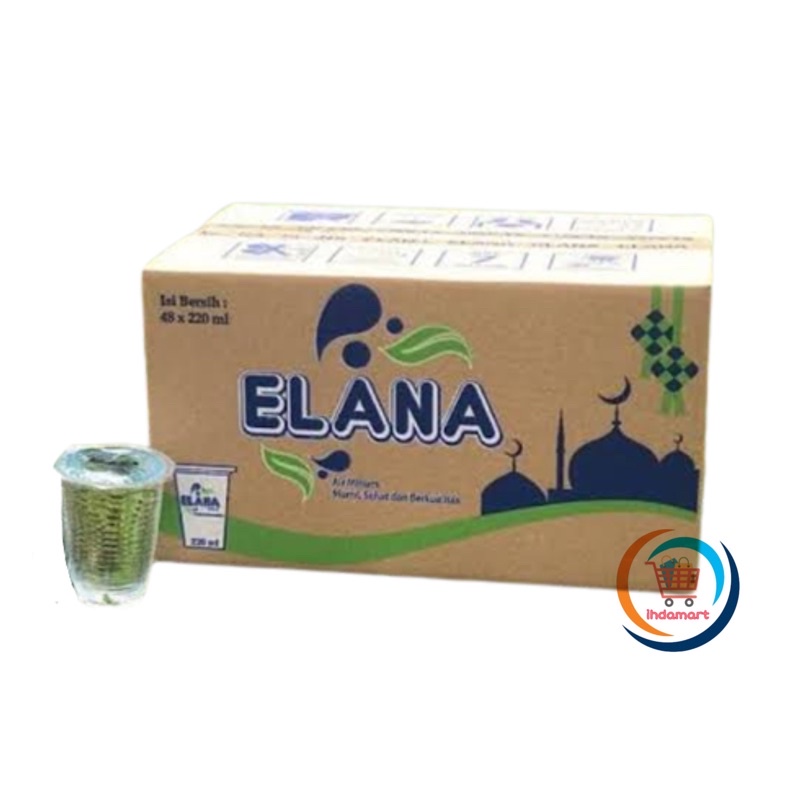 Elana Air Mineral Gelas 200 ml 1 Dus Isi 48 pcs