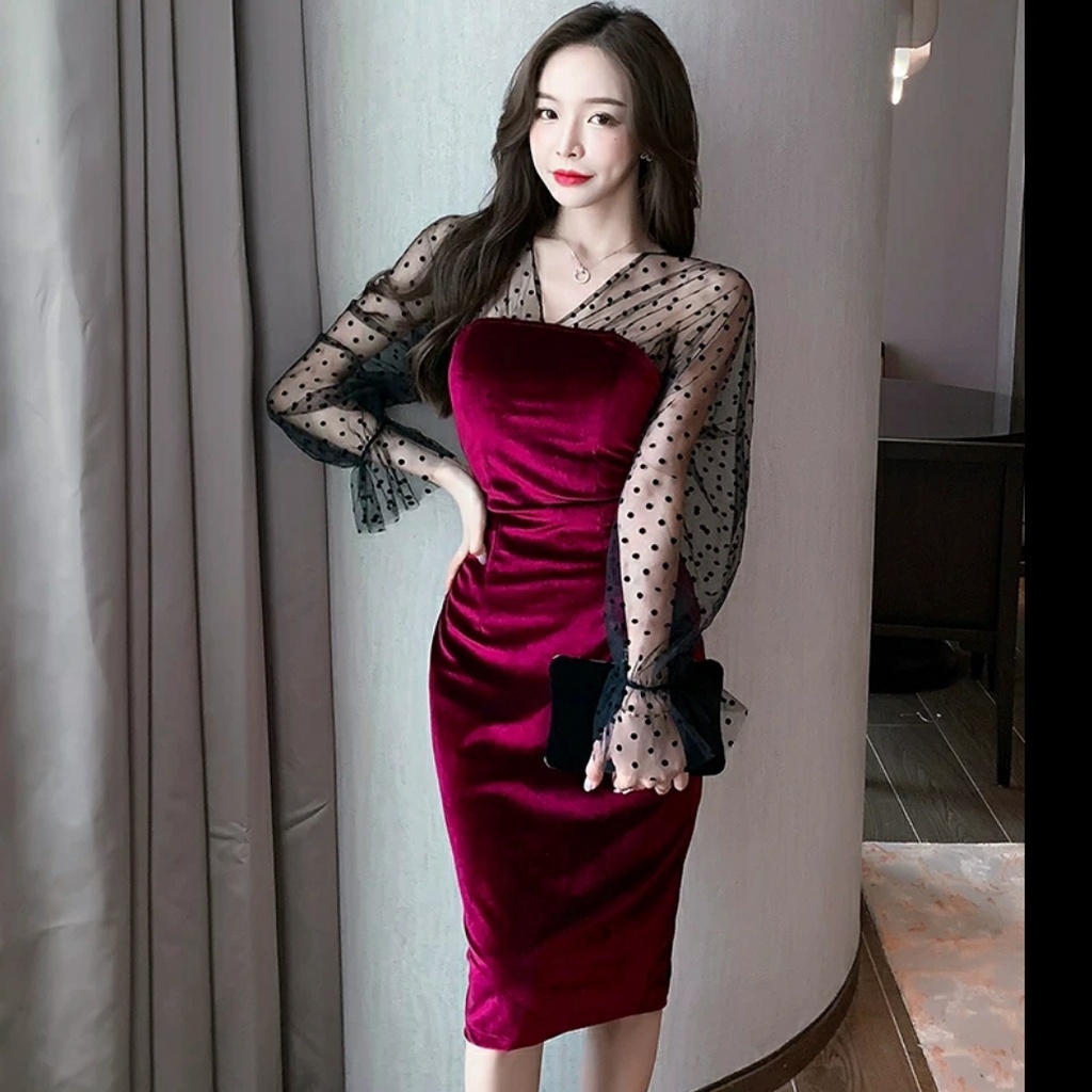 Dress Pendek Terbaru 2022 Kekinian Viral Modern Simple Dewasa Elegan 2023 Baju Gaun Natalan Wanita K