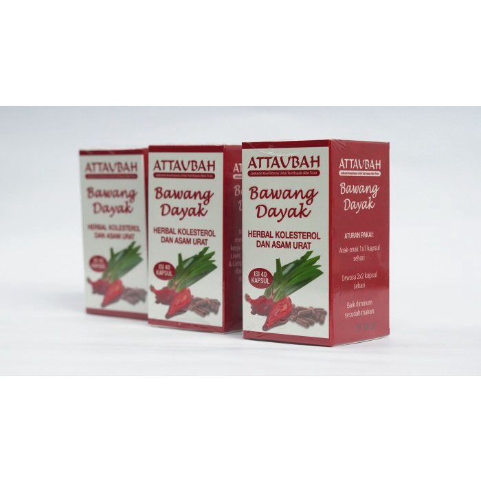 

Bawang Mekah Attaubah suplemen herbal ( isi 40 kps bonus 20kps)