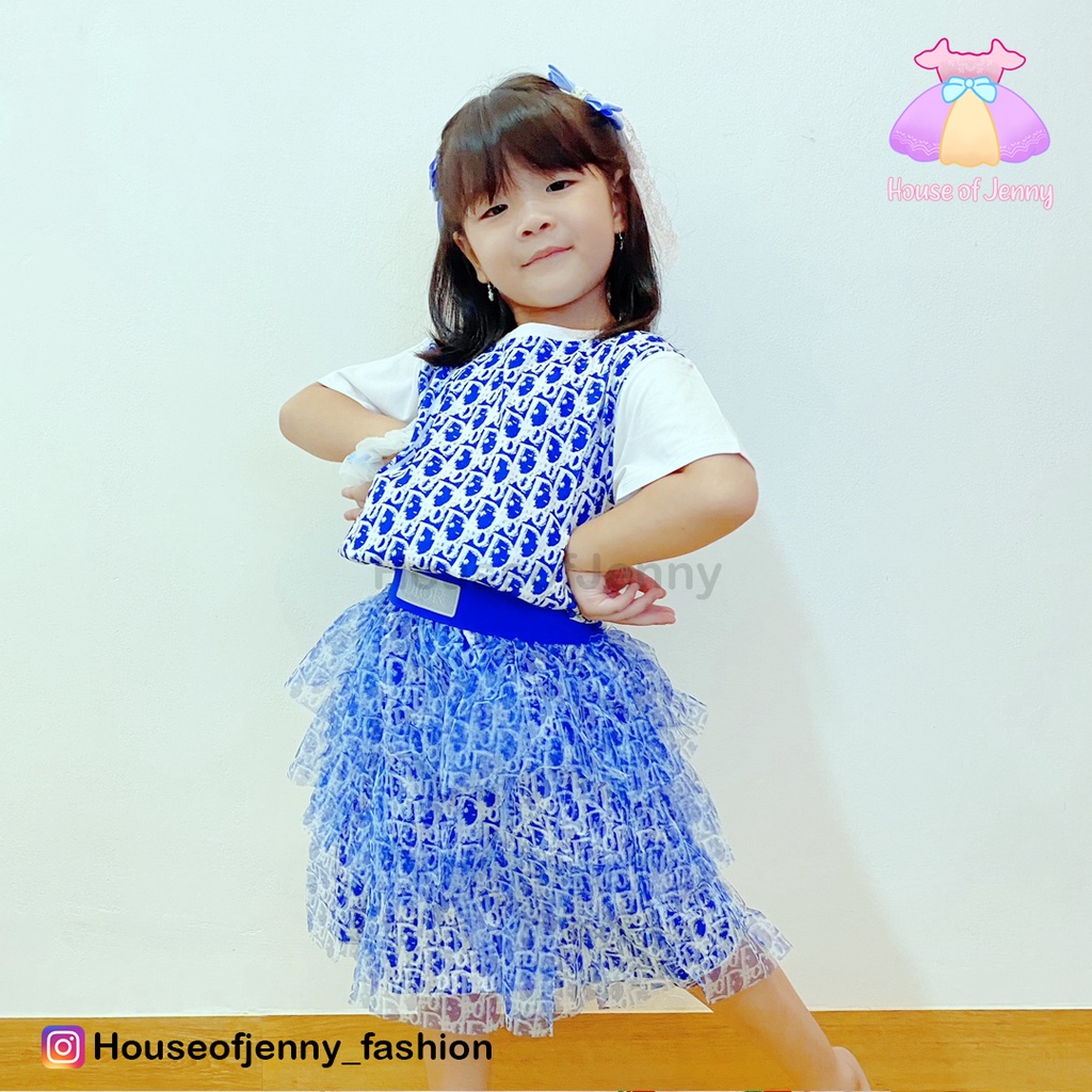 Setelan Anak Perempuan Dior 3 - 6 tahun