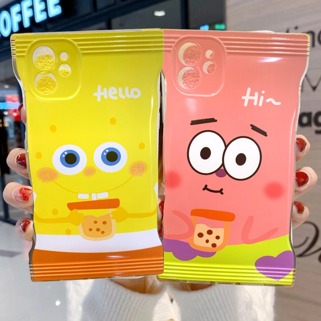 Spongebob Snack Case IPhone 14 Pro Max 14+ Plus IPhone X Xs XR IPhone 11 IPhone 12 Pro Max IPhone 13