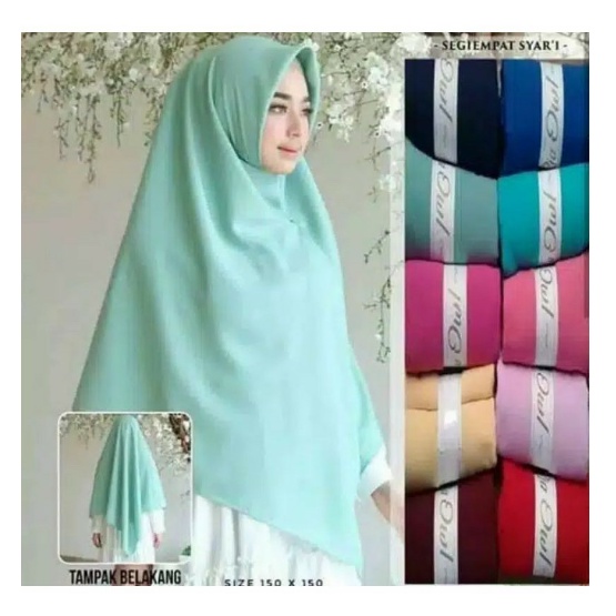 Jilbab Segi Empat Syar'i Jumbo Segiempat Syari 130x130 Segi4 Diamond - Toserba