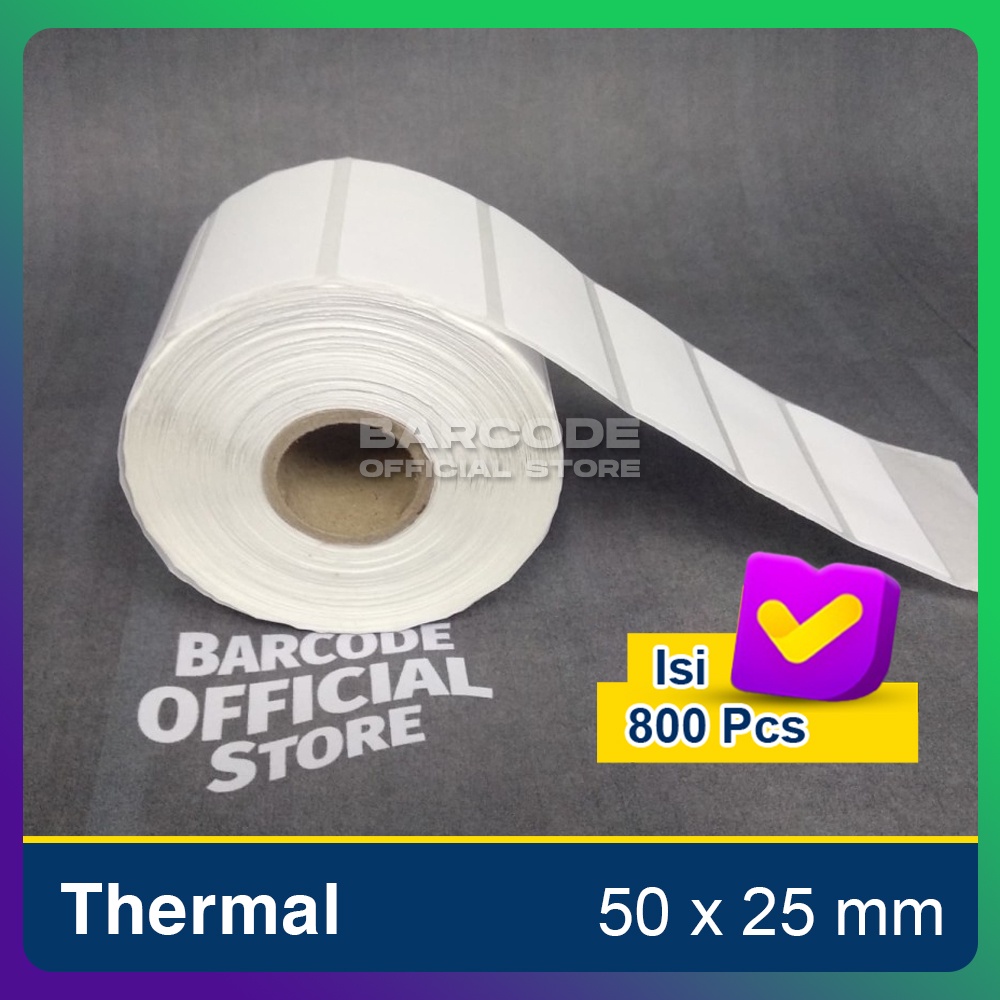 

Label Thermal 50x25mm - 50x25 - 50 x 25 mm (1 LINE) Kertas Sticker Receipt Printer Barcode Xpinter