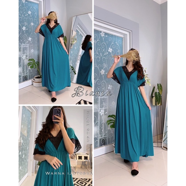 Daster Arab FAIRUZ BIANCA Casual Long Dress Daster Kaos Premium