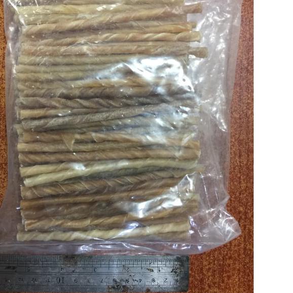 Tulang/Snack Anjing Twist Stick 5 inch isi 100pcs RT1056-RT2056 - natural