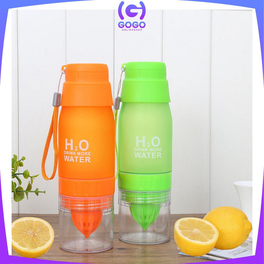 GOGO-C708 Botol Minum Infuser H2O Tempat Minum Tumbler Ada Alat Peras Jeruk Infused Water Sari Buah Botol Air Infuse