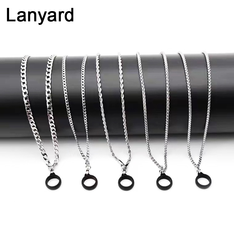 Kalung Titanium Anti Karat Anti Luntur Model Rollo/ Kalung Rantai Pria Dan Wanita Lanyard