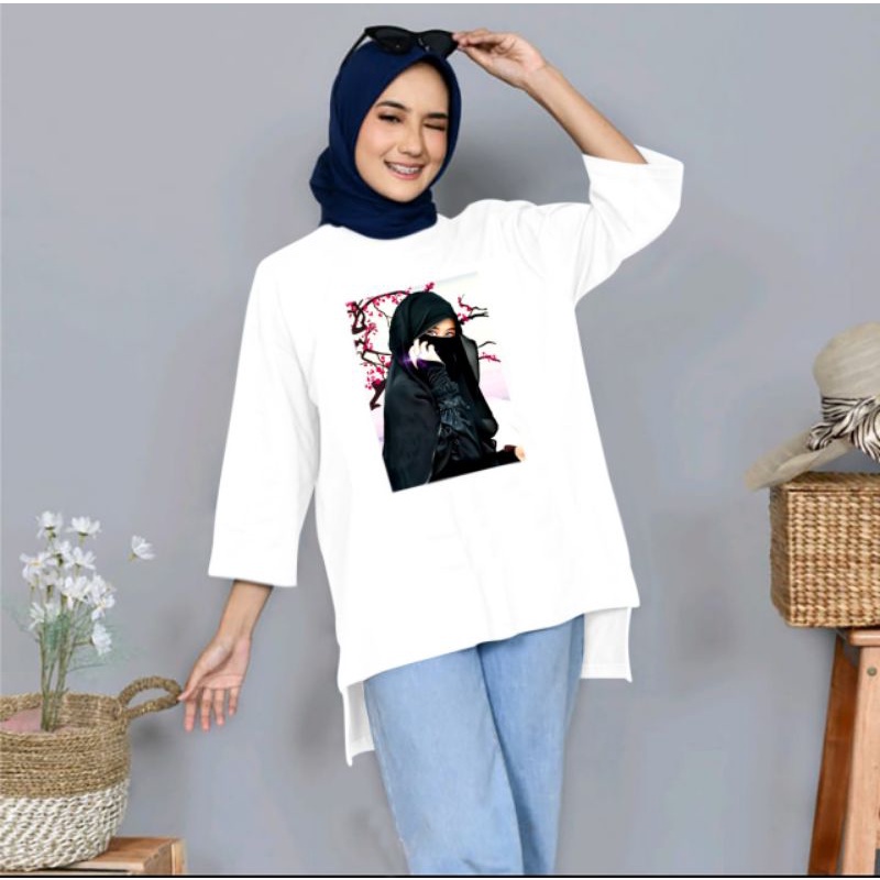 COD/DS1/TUNIK HIJAB SAKURA (M-L-XL-XXL)