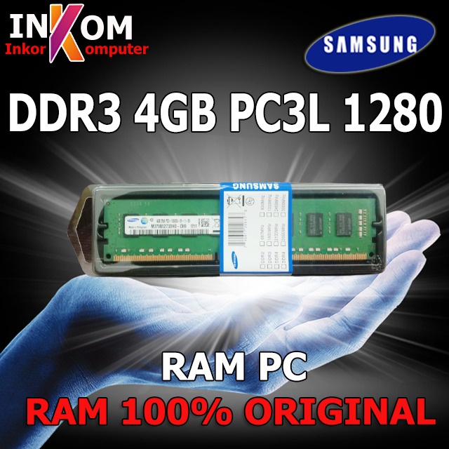 MEMORY RAM KOMPUTER PC PC3L 4GB PC-12800  SAMSUNG