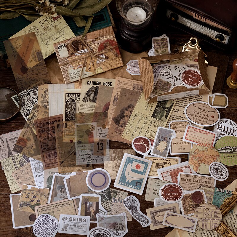 JRN016 – Decoration Sticker Paper Vintage Retro Dairy Journal Scrapbook Label