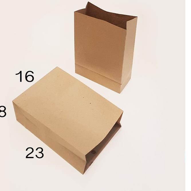 

kantung kertas coklat 16x8x23 isi 50 paper bag kantong gorengan snack makanan roti food grade こ