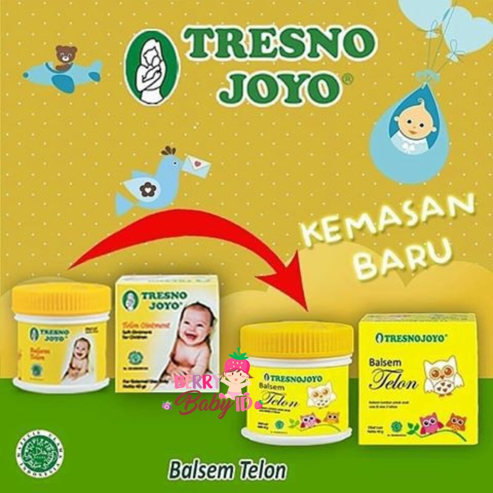 Tresnojoyo Paket 5 Pcs Balsem Telon Ointment Bayi Tresno Joyo 40 gr Berry Mart