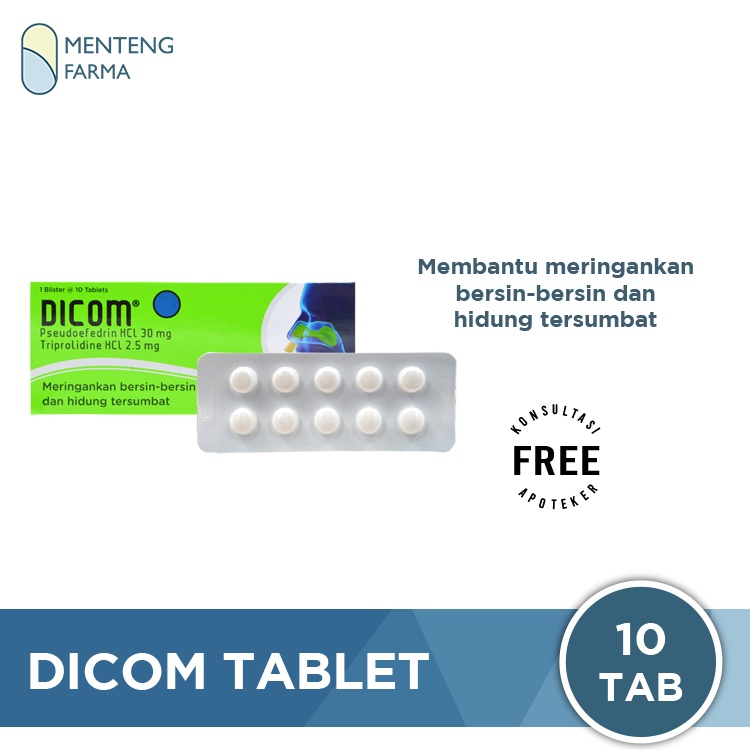 Dicom 10 Tablet - Pereda Hidung Tersumbat