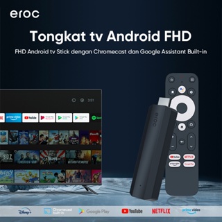 EROC TV Stick / TV Box Android 11 - Full HD - Google Assistant - Chromecast Built in - Dolby Audio - Set Top Box - Wifi - Model F1