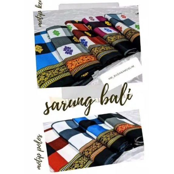 Sarung / Udeng Bali Motif Kotak Kotak