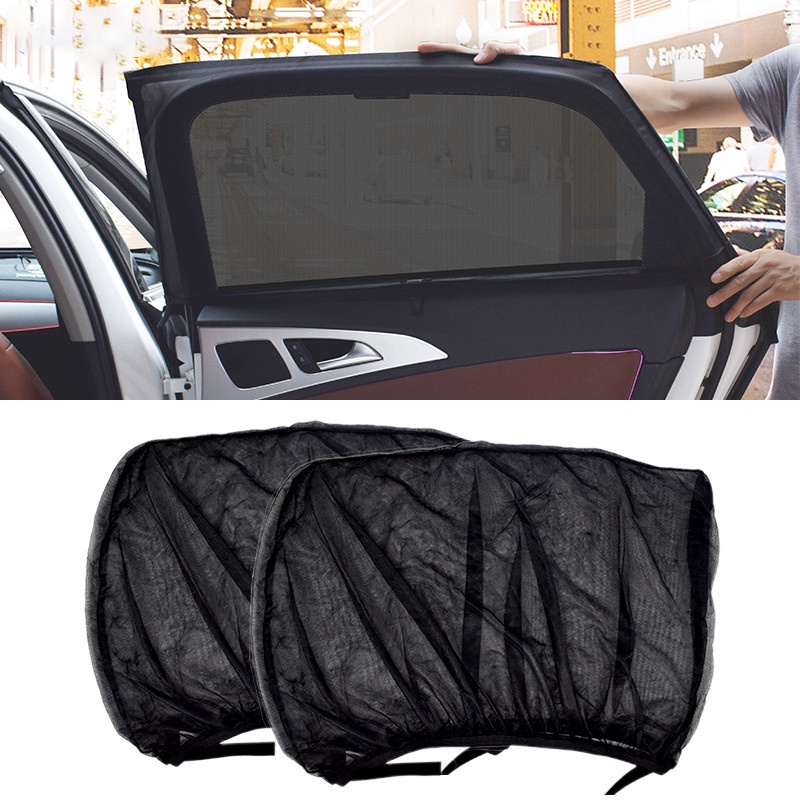 2Pcs Sunshade Tirai Mobil /Tirai kerai/Tirai Jendela Mobil Anti Panas Anti silau Penutup Kaca Mobil/Kerai mobil dan kelambu/tirai jendela anti nyamuk