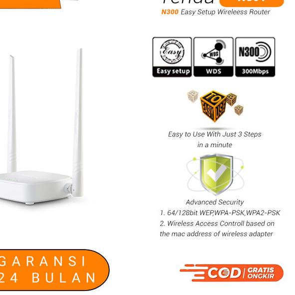 Tenda N301 Wireless N300 Easy Setup Router