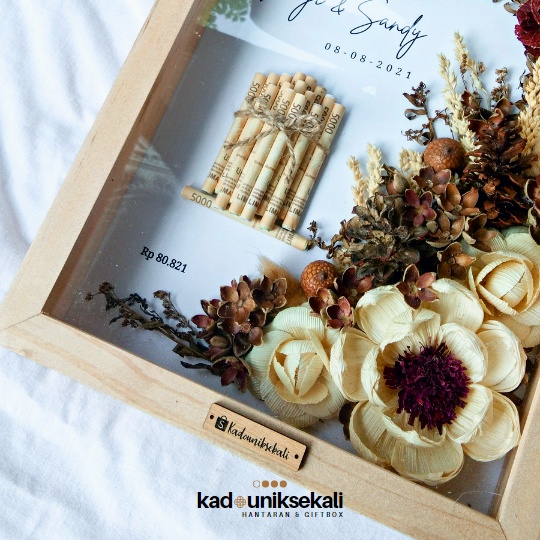 Bingkai Mahar Full Rustic / Bingkai Mahar Uang / Frame Mahar Terima Jadi