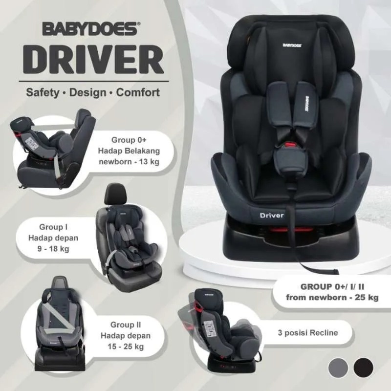 Babydoes Driver Carseat / Dudukan Mobil Anak Bayi  8514