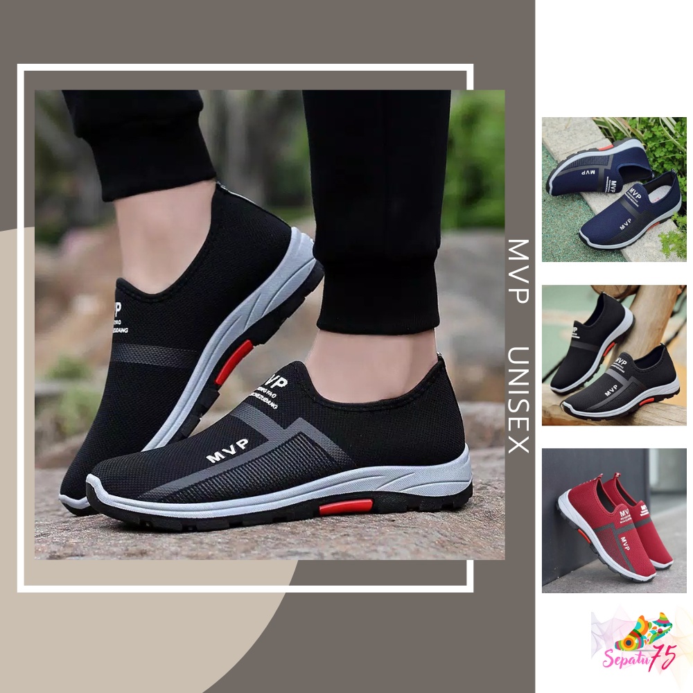 Sepatu MVP Unisex Slip-On - Shoes SlipOn Slip On Sneakers Sneaker Kerja Kuliah Sekolah Olahraga Olah