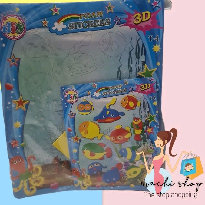 

stiker foam 3d ikan