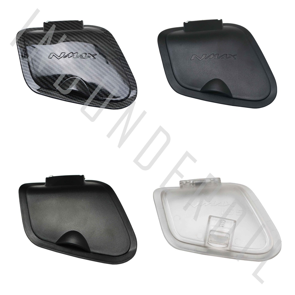 Tutup-Penutup-Cover-Conpartment Laci-Bagasi Depan Kiri NMAX-N MAX New 2020-2021-2022 Hitam-Bening-Transparan
