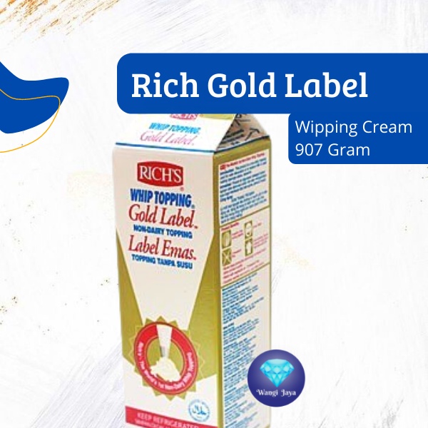 

Rich Gold Label Whipping Cream 907 Gr (Non-Dairy)