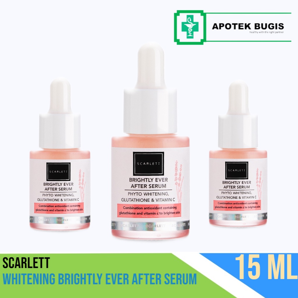 Scarlett Whitening Brightly Ever After Serum Size 15 ml Serum Memutihkan dengan Cerah Selamanya