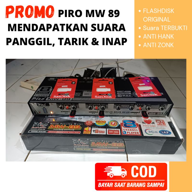 AMPLI WALET 3 PLAYER PIRO MW 89 Dilengkapi Suara Panggil Tarik dan Inap Walet