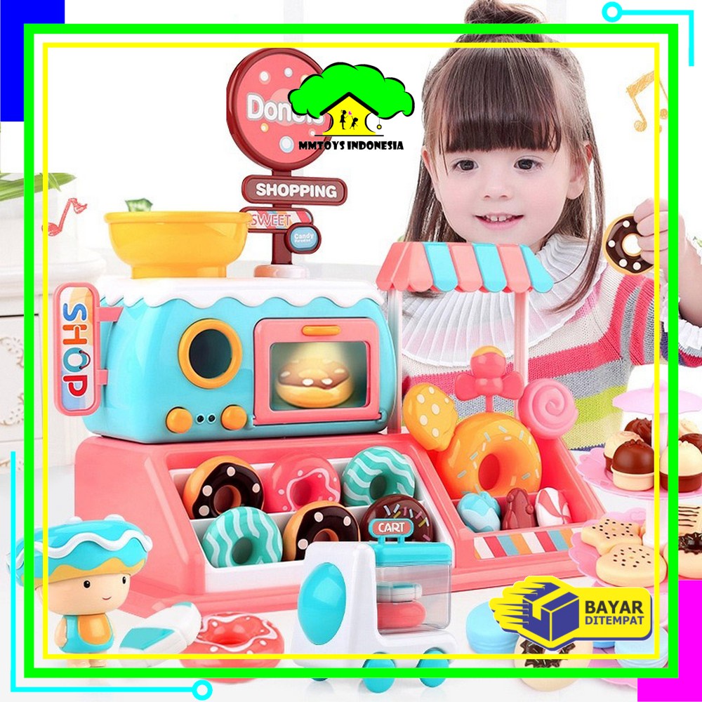 MI-M29 Kado Ulang Tahun / Mainan Edukasi Anak Toko Donat 999-82 / Jualan Roti Donut Hadiah Ultah