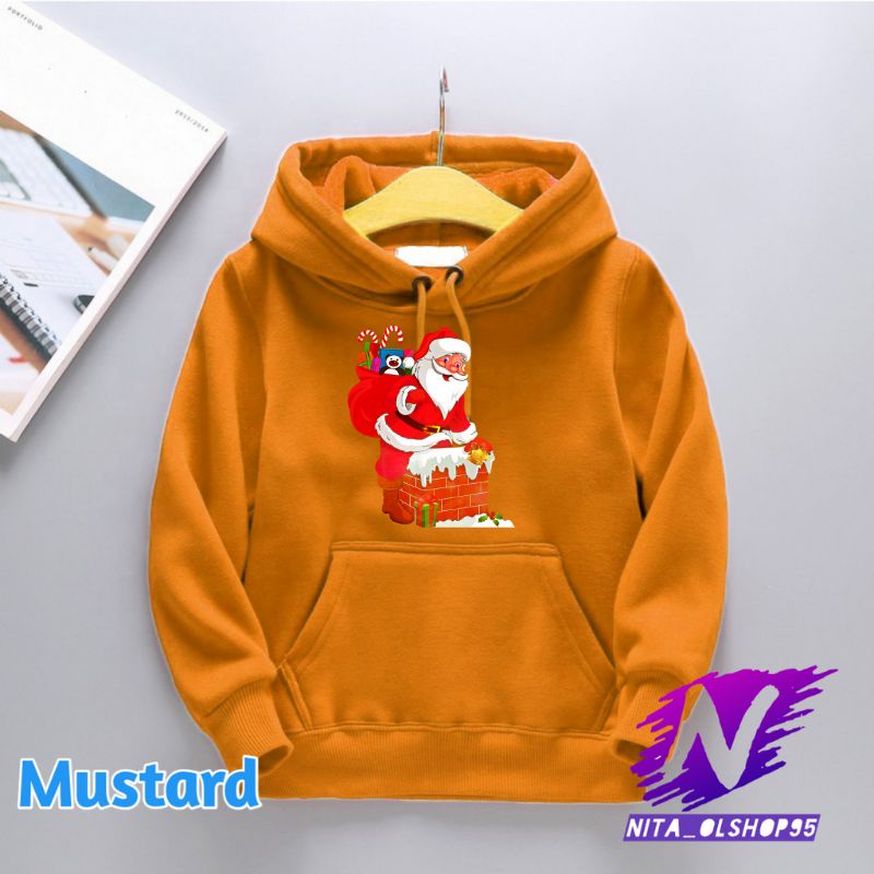 hoodie anak santa sweater anak natal tahun baru