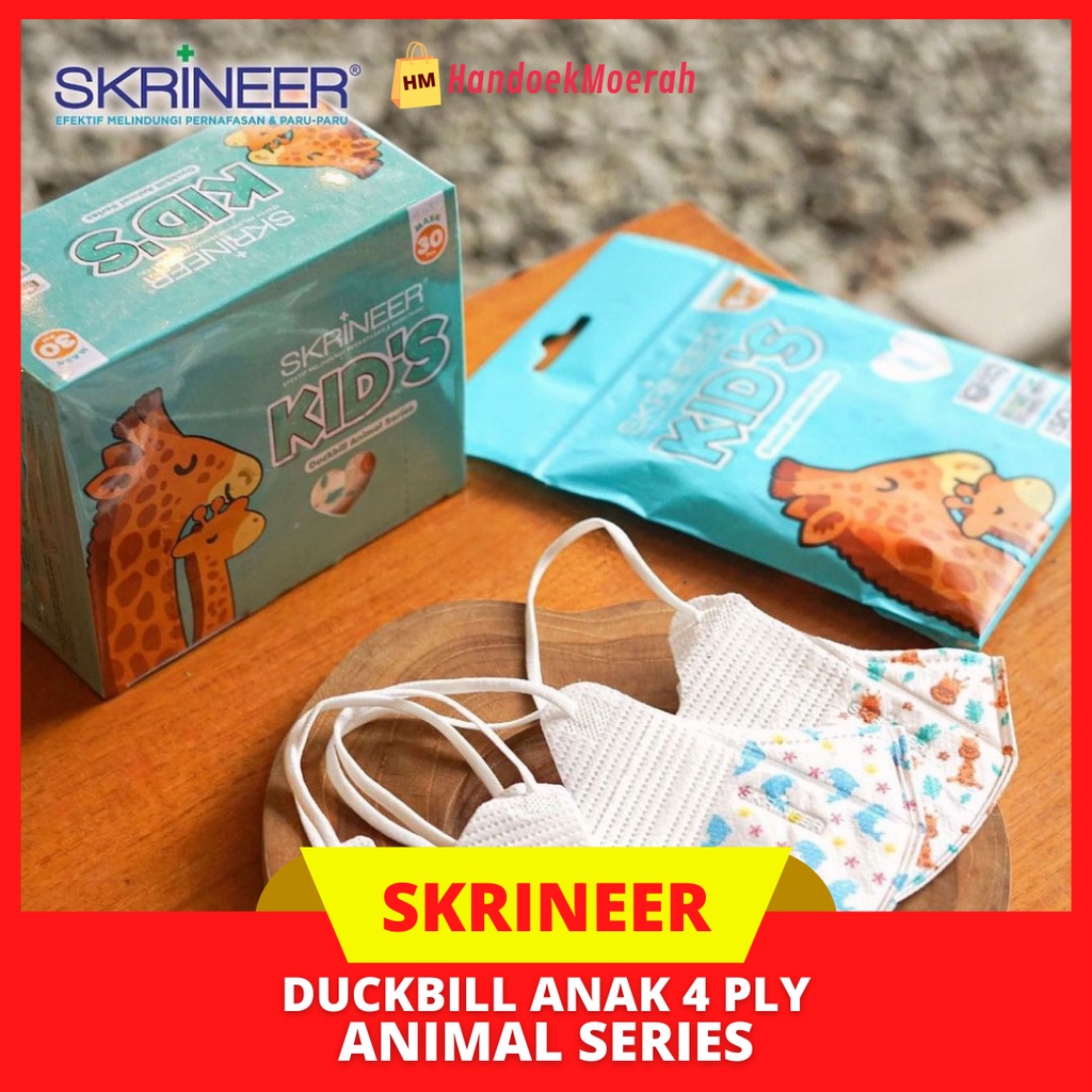 Masker Anak Duckbill 4ply Animal Series