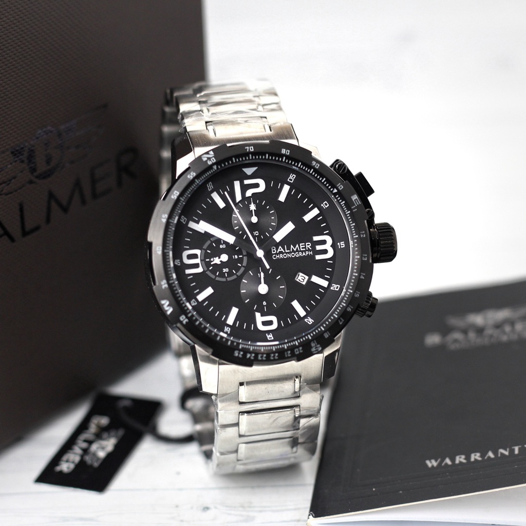 BISA COD! Jam Tangan Pria Cowok BALMER 7964 FREE BOX DAN GARANSI Tanggal Aktif Chrono Aktif Fashion Import Murah Mewah BONUS BATERAI CADANGAN!