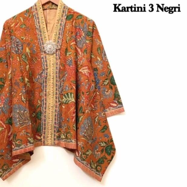 ATASAN BLOUSE BATIK TIGA NEGERI BATWING - Krem, S