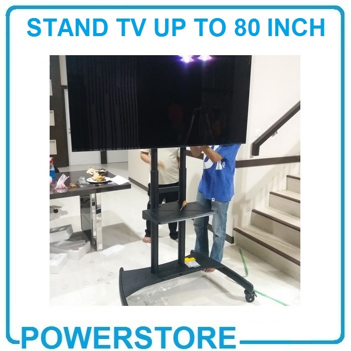 Bracket Standing Tv Led Lcd Portable Portabel Stand Hingga 80 Inchi