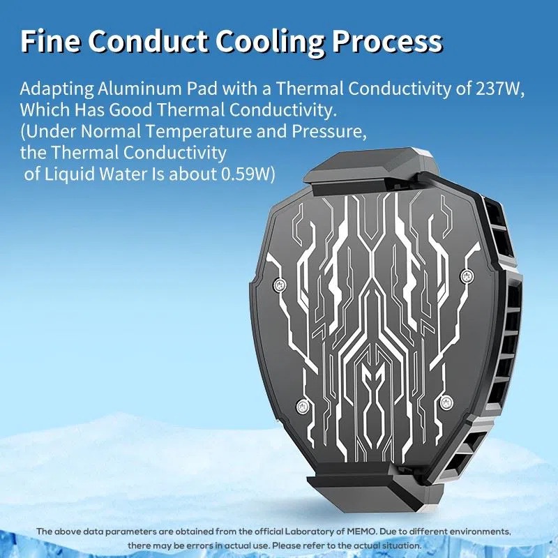 Memo DL05 Kipas Pendingin hp Gaming Funcooler Fancooler Kipas Angin Hp  Mobile Cooling Fan Radiator Kipas Pendingin HP Handphone Fancooler DL05 RGB PUBG MLBB