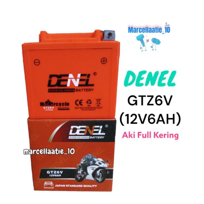 AKI DENEL GTZ6V FULL KERING AKI FULL KERING MURAH AKI DENEL MURAH AKI GTZ6V 12V6AH