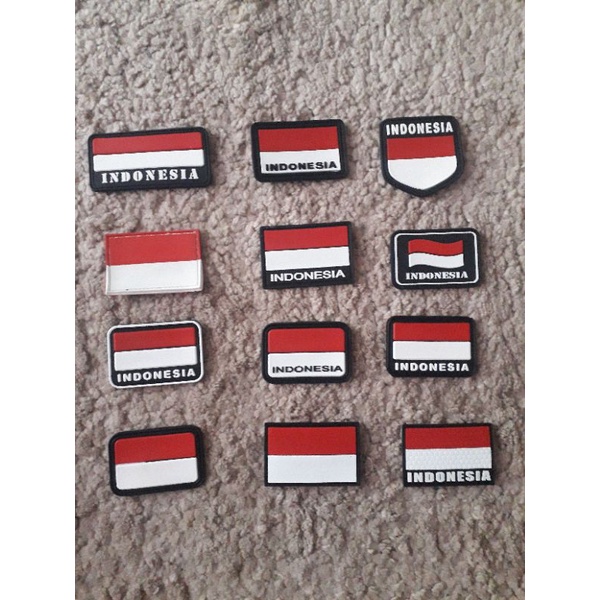 Emblem Patch Rubber Bendera indonesia/palestina/Garuda